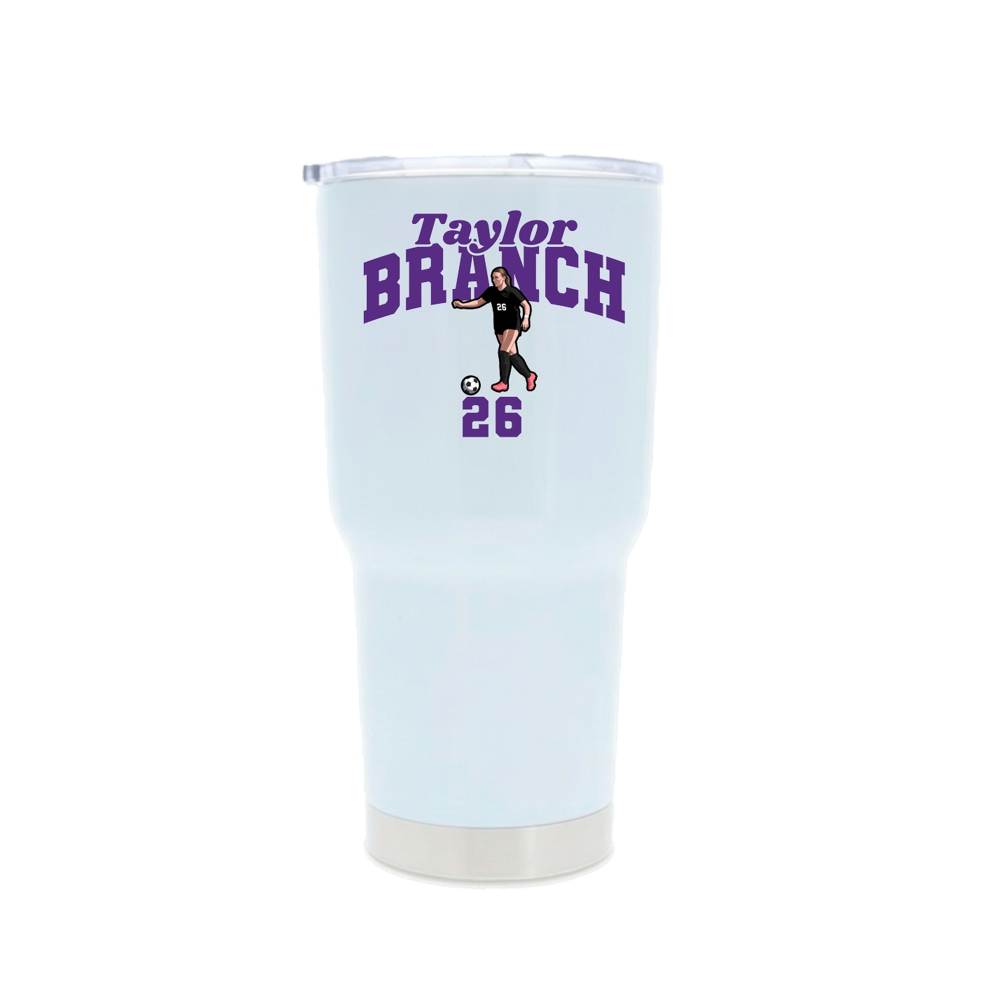 30oz Stainless Steel Tumbler — Signature Arch in White