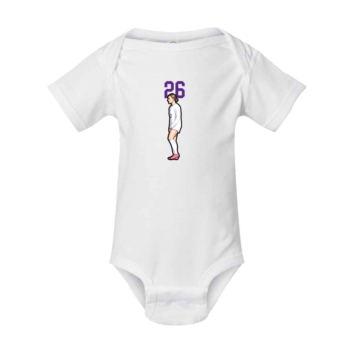 Baby Onesie — Number Top in White