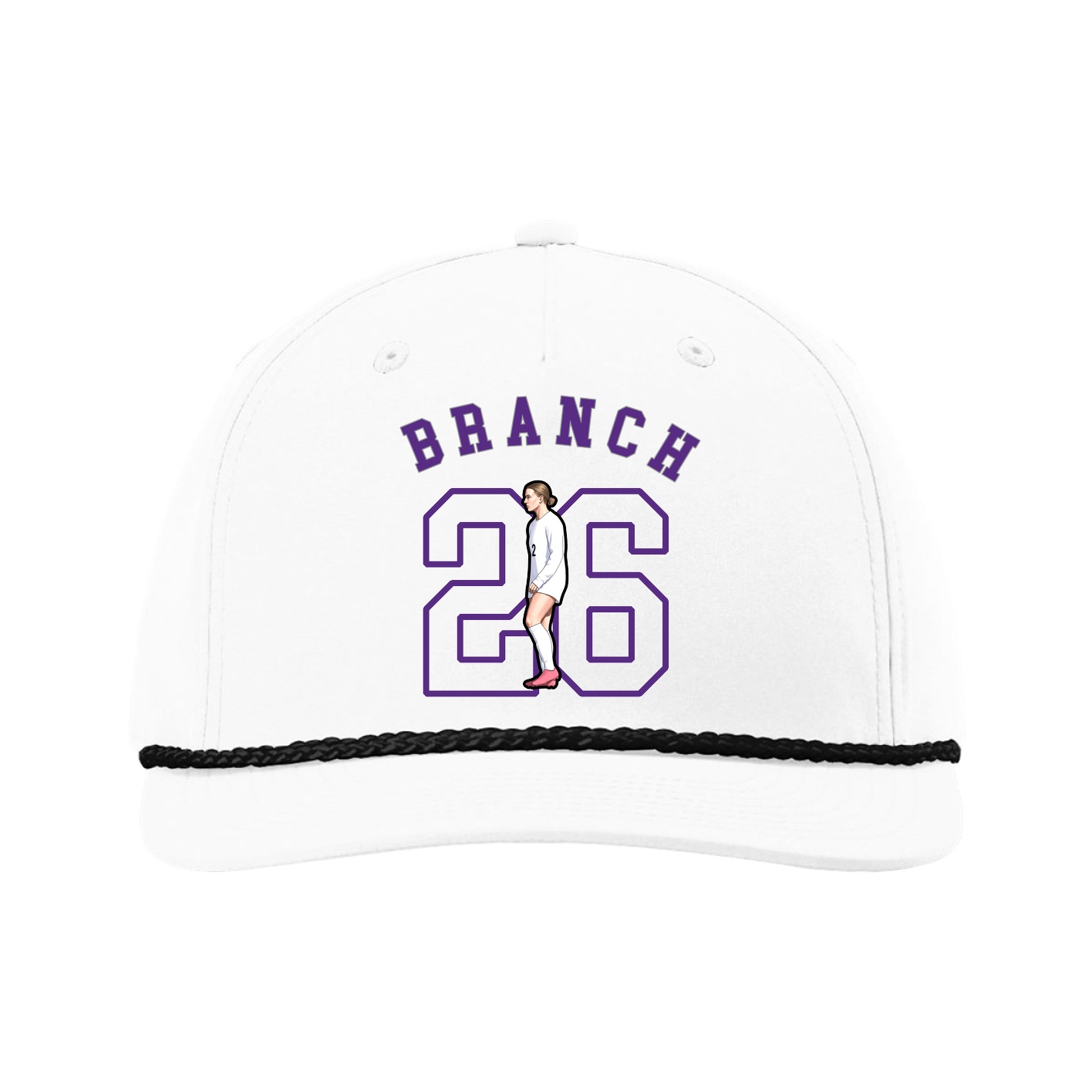 Five-Panel Classic Rope Cap — Shirsey Arch in White