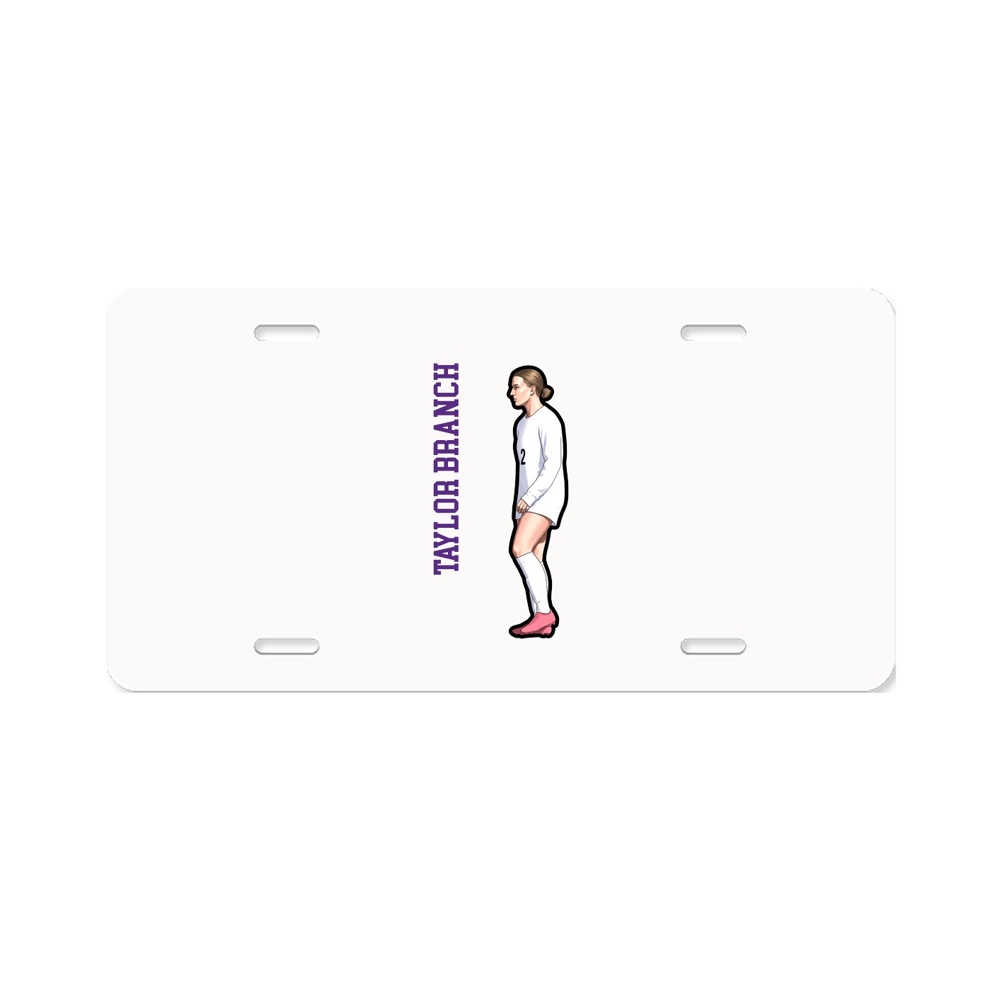License Plate — Name Vertical in Classic