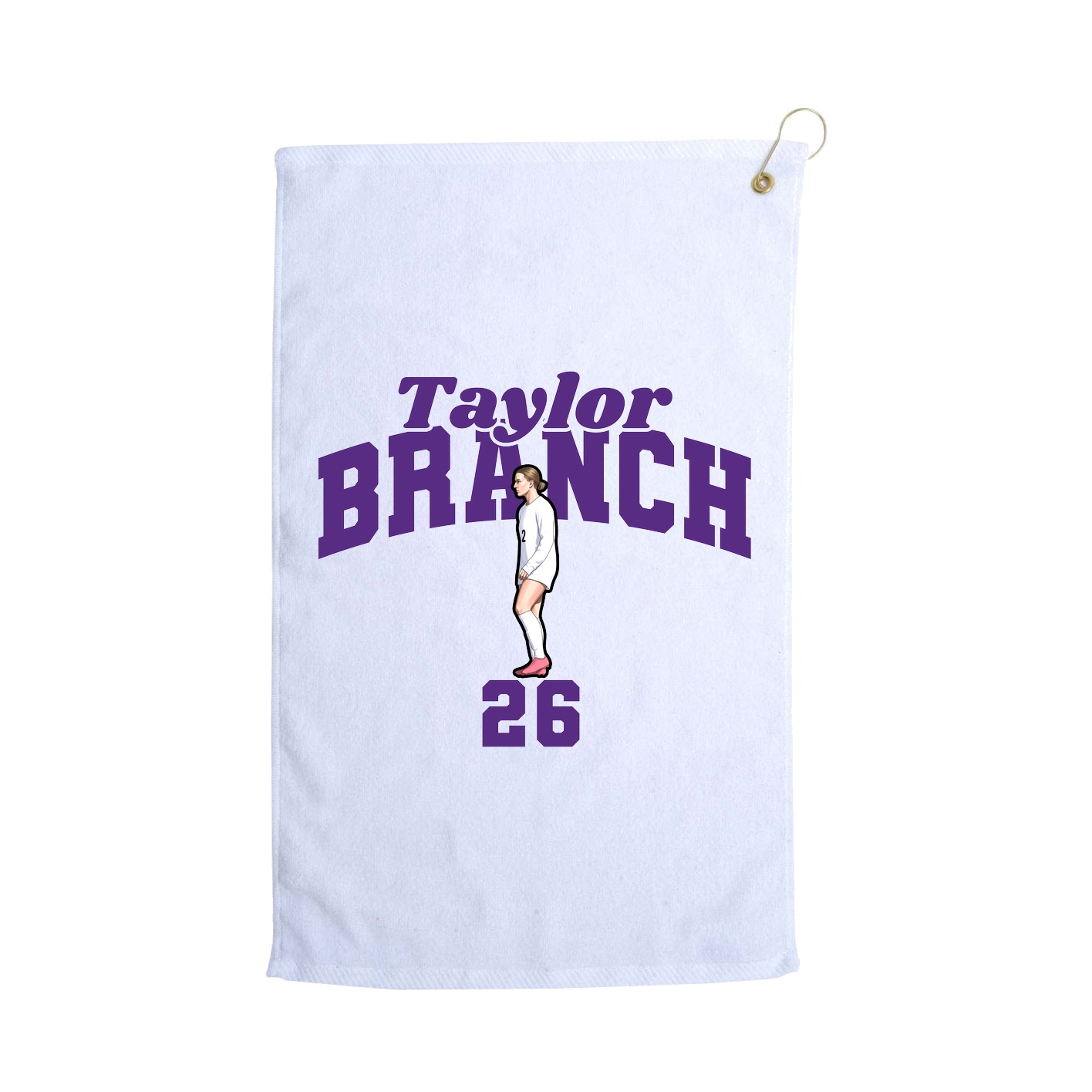 Golf Towel — Signature Arch in White
