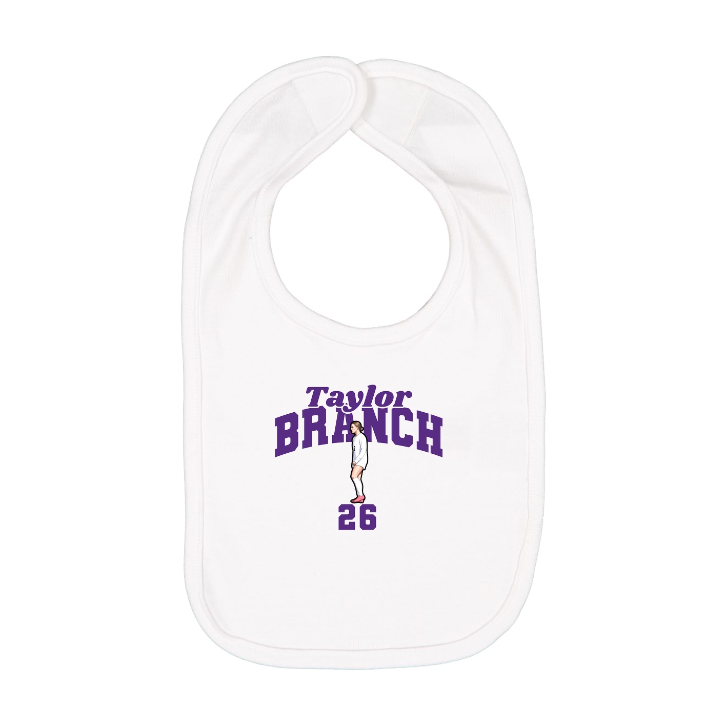 Infant Bib — Signature Arch in White