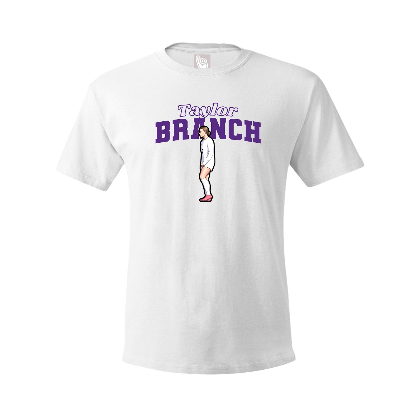 Youth Tee — Name Arch in White