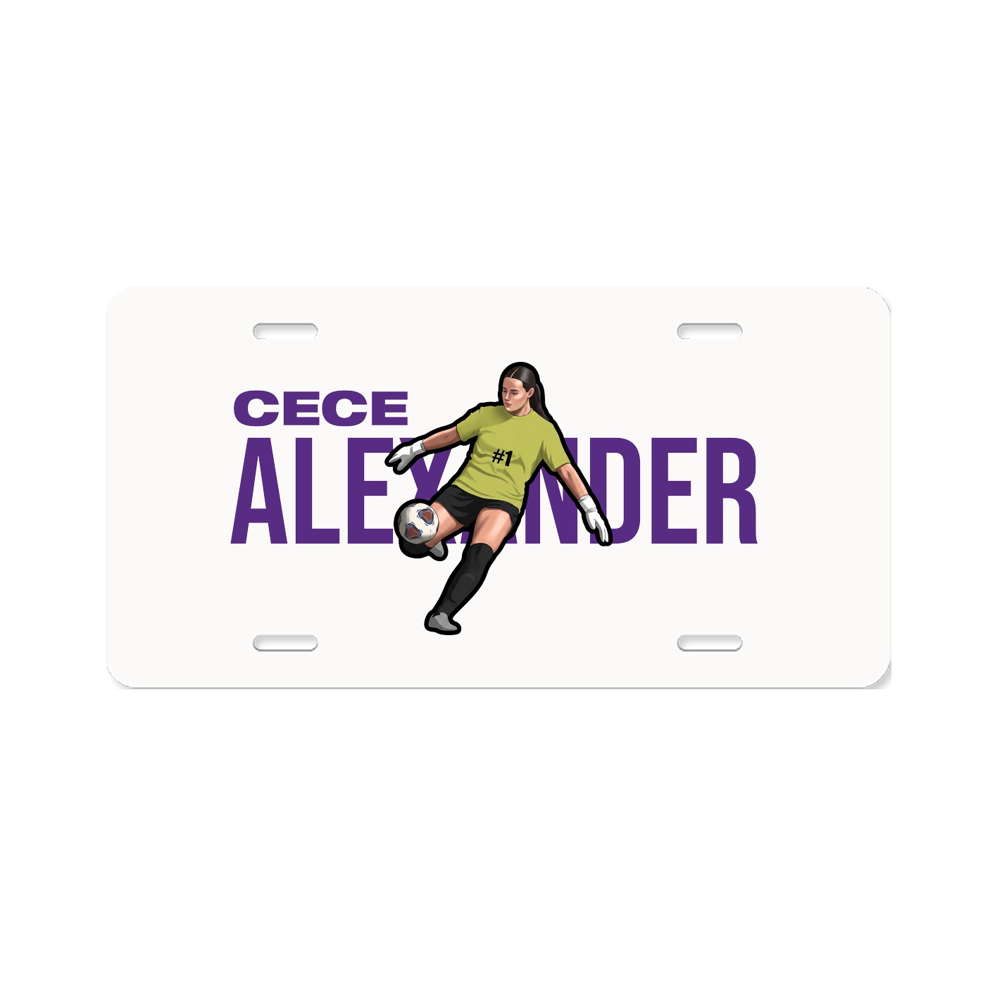 License Plate — Player Name in Classic