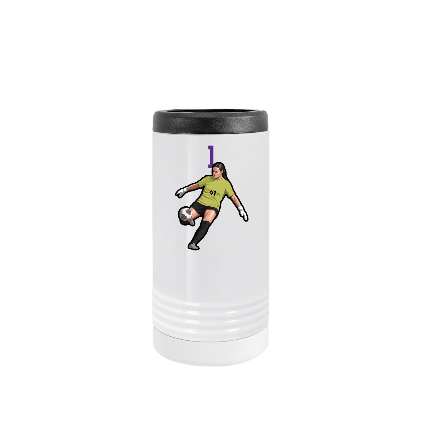 Slim Beverage Holder — Number Top in White