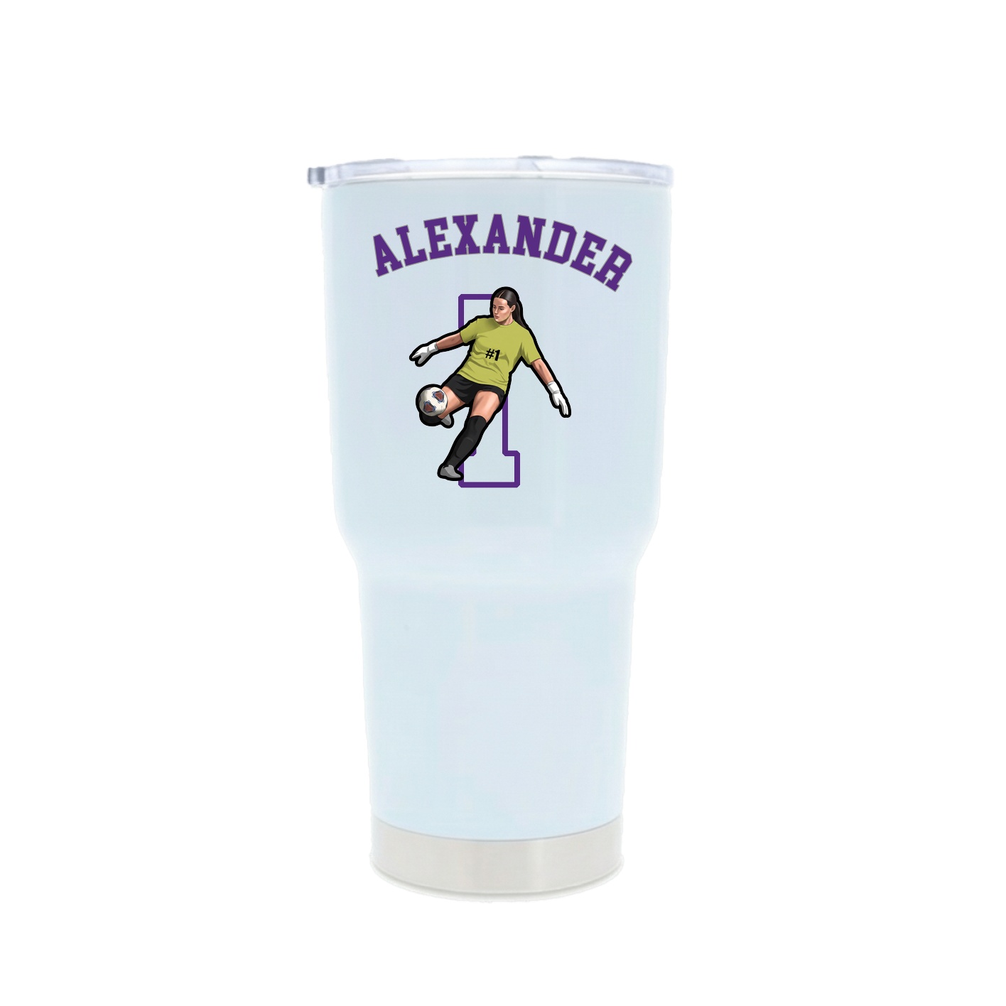 30oz Stainless Steel Tumbler — Shirsey Arch in White