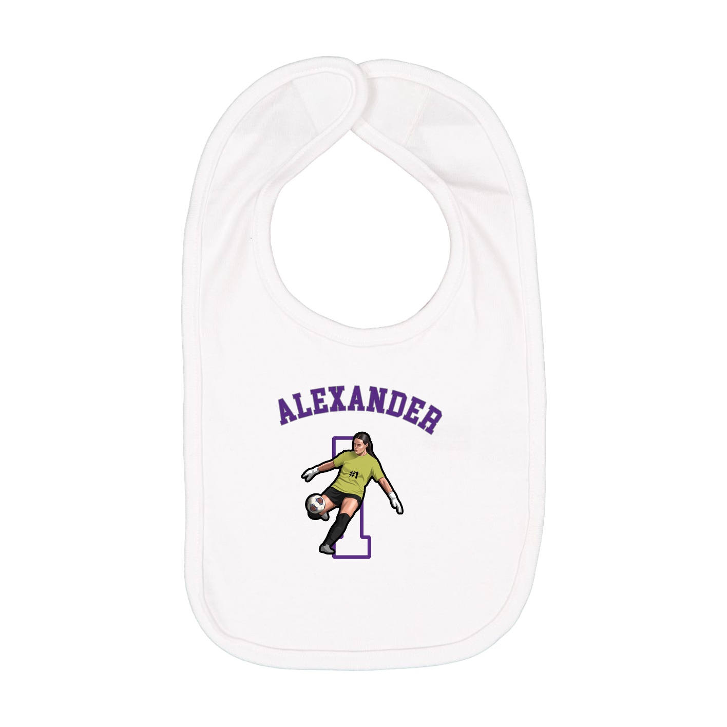 Infant Bib — Shirsey Arch in White
