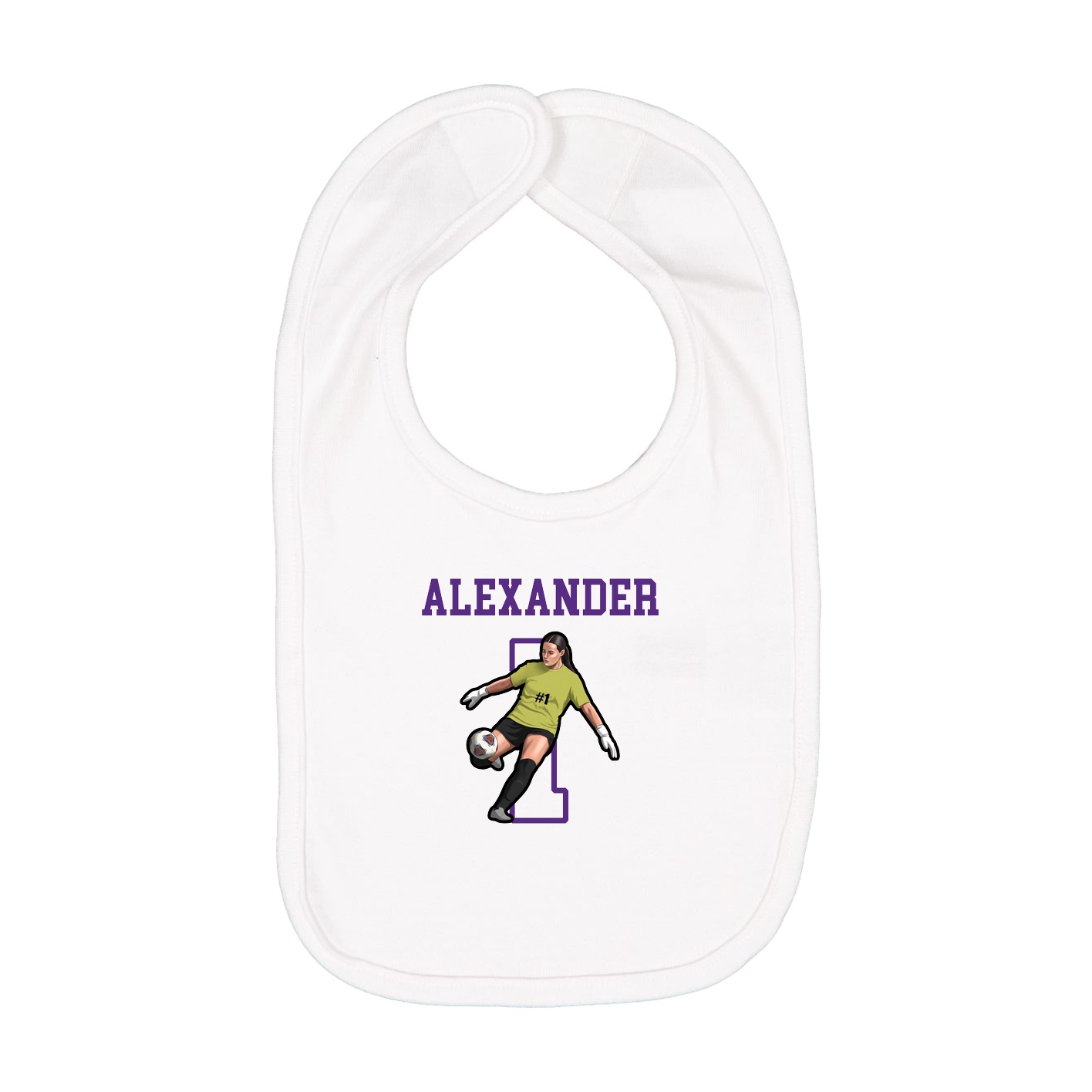 Infant Bib — Shirsey in White