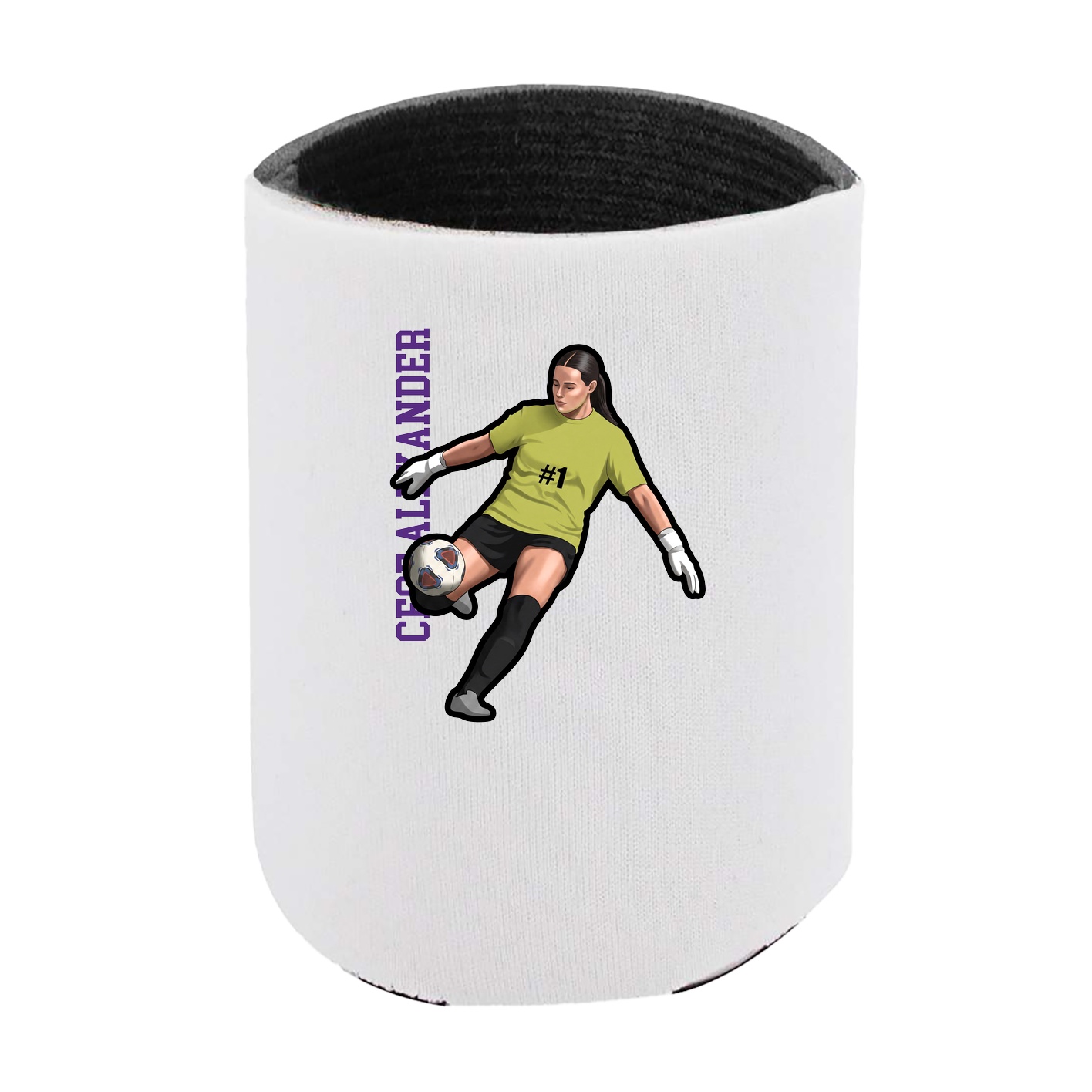 Can Holder — Name Vertical in White