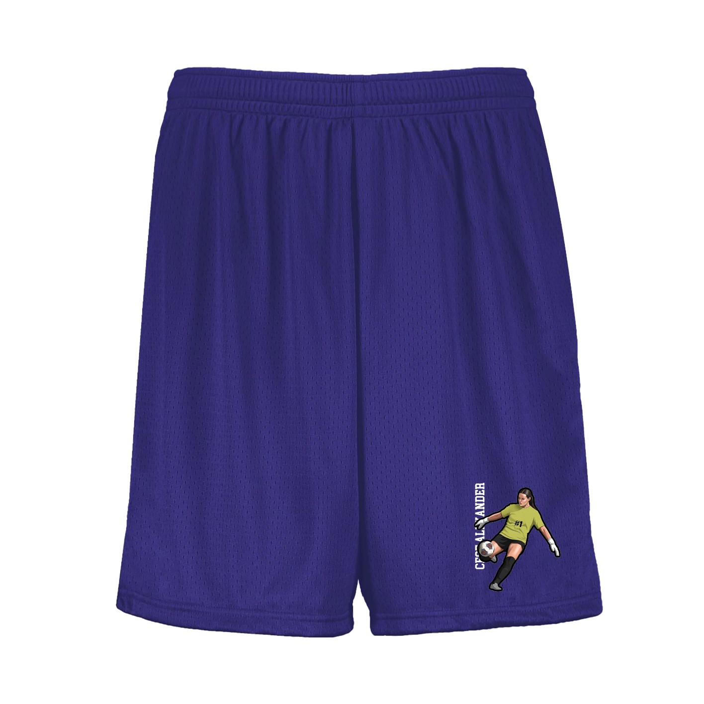 Shorts — Name Vertical in Purple