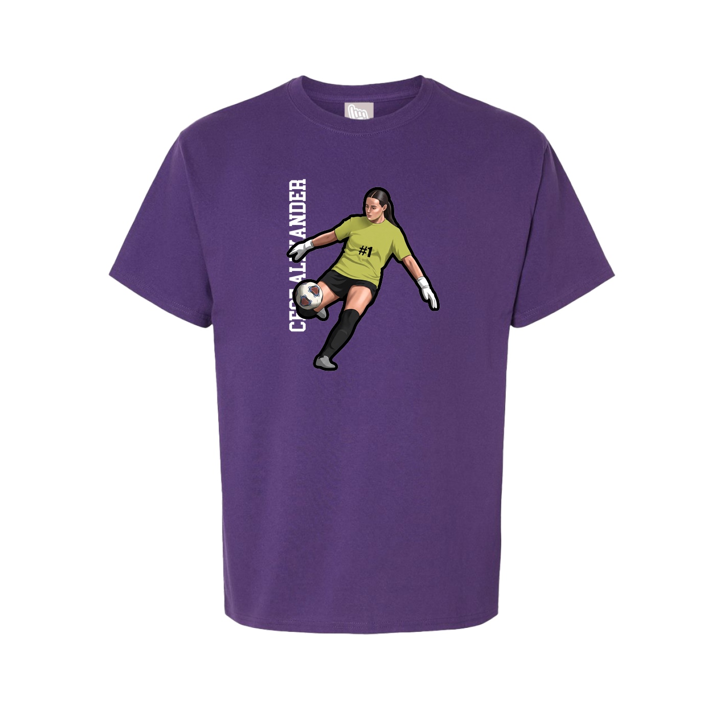 Tee — Name Vertical in Purple