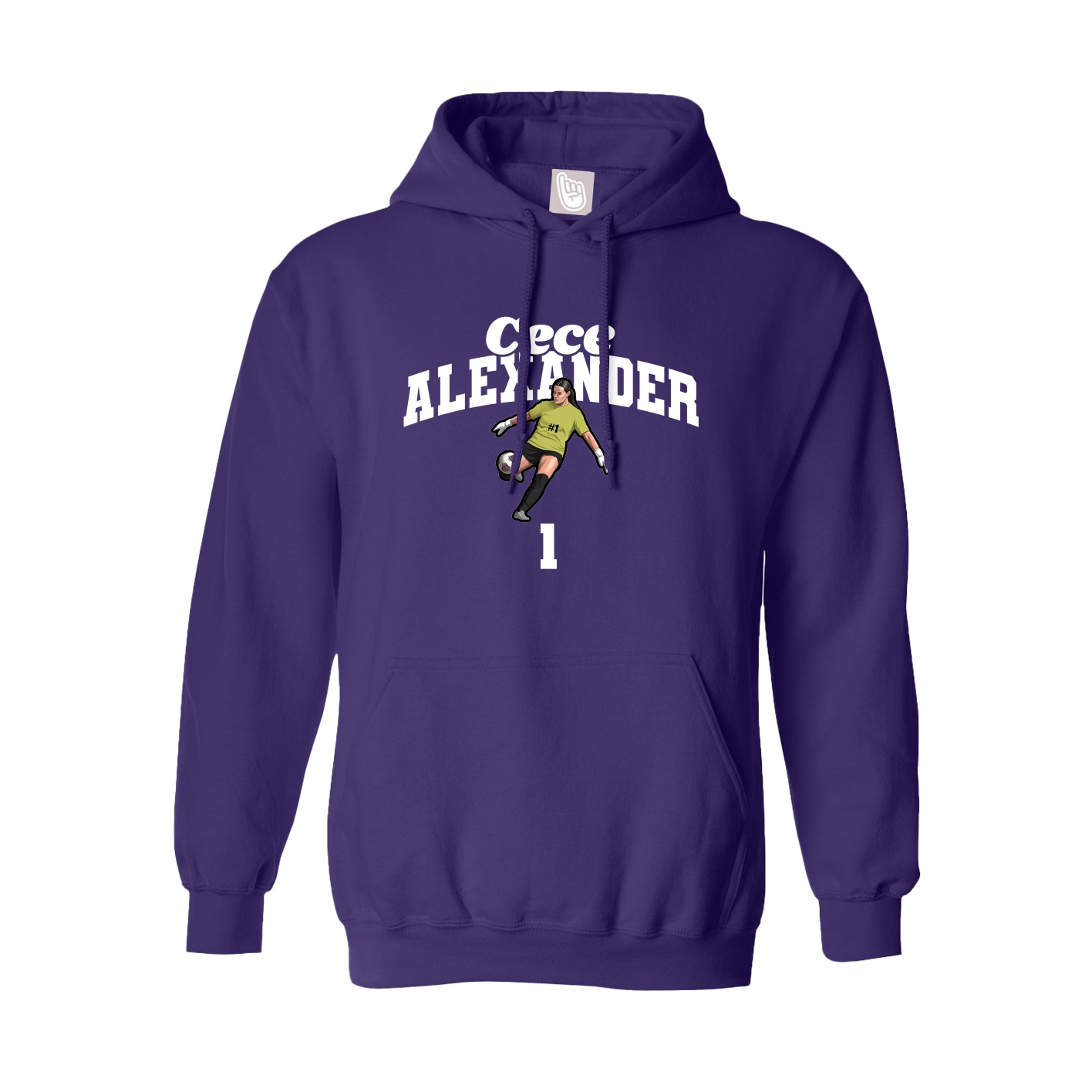 Hoodie — Signature Arch in Purple