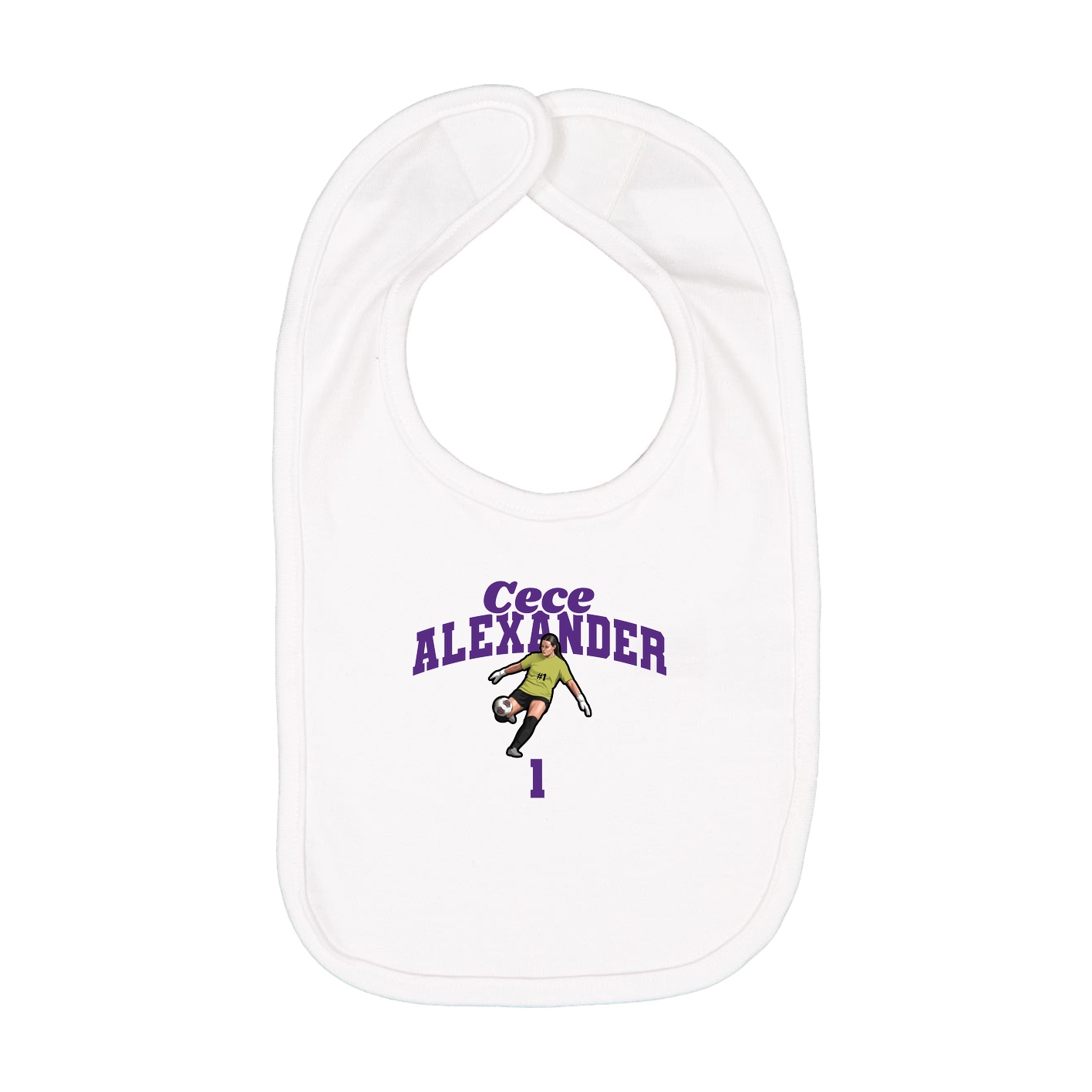 Infant Bib — Signature Arch in White