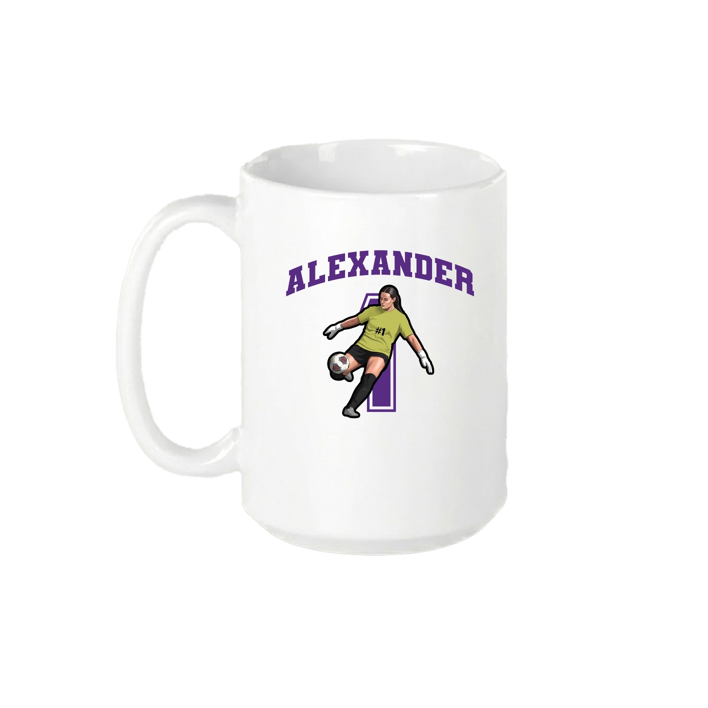15oz Coffee Mug — Number in White