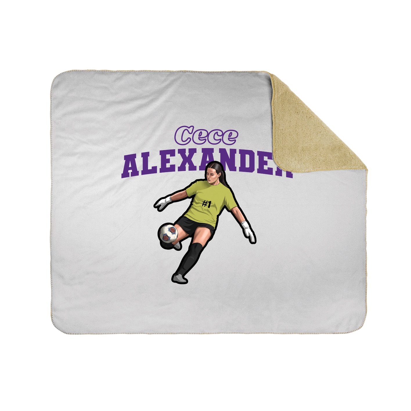 Throw Blanket — Name Arch in White