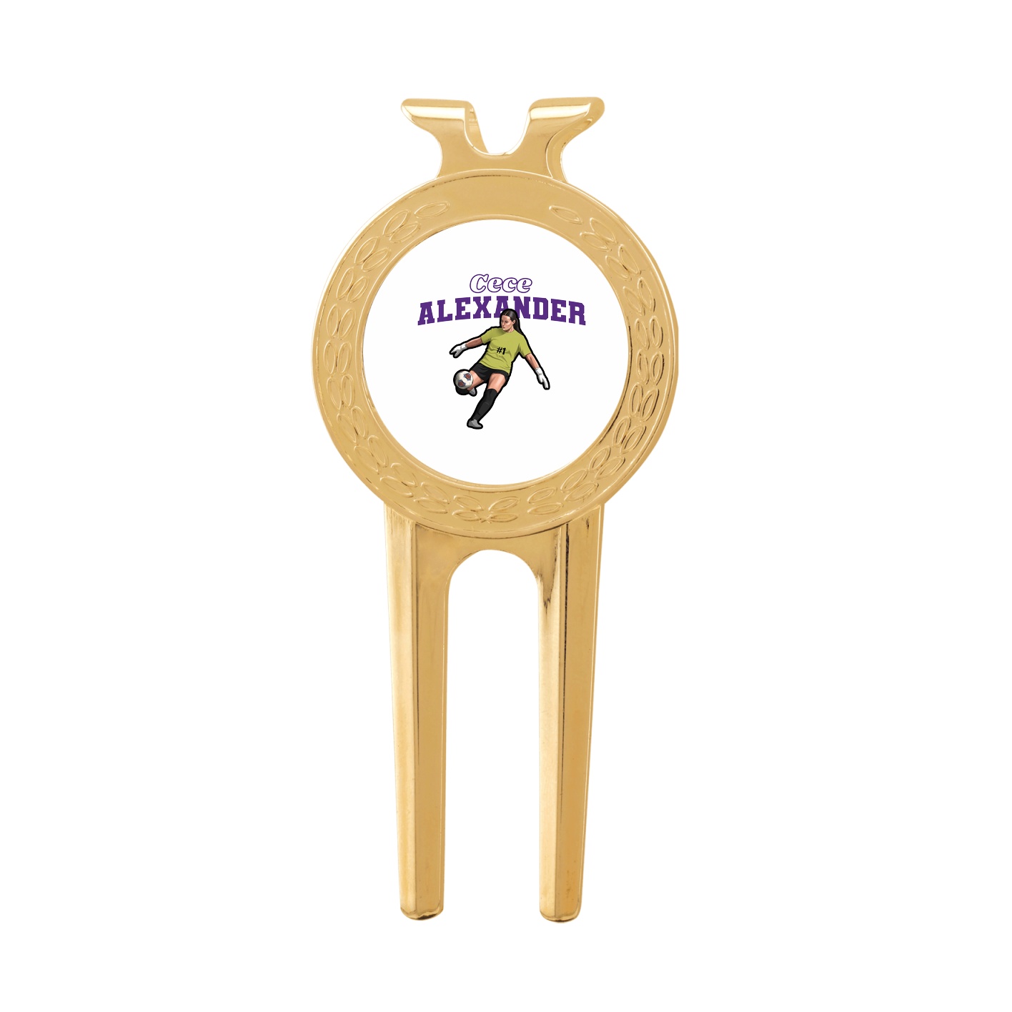 Divot Tool with Ball Marker — Name Arch in Classic