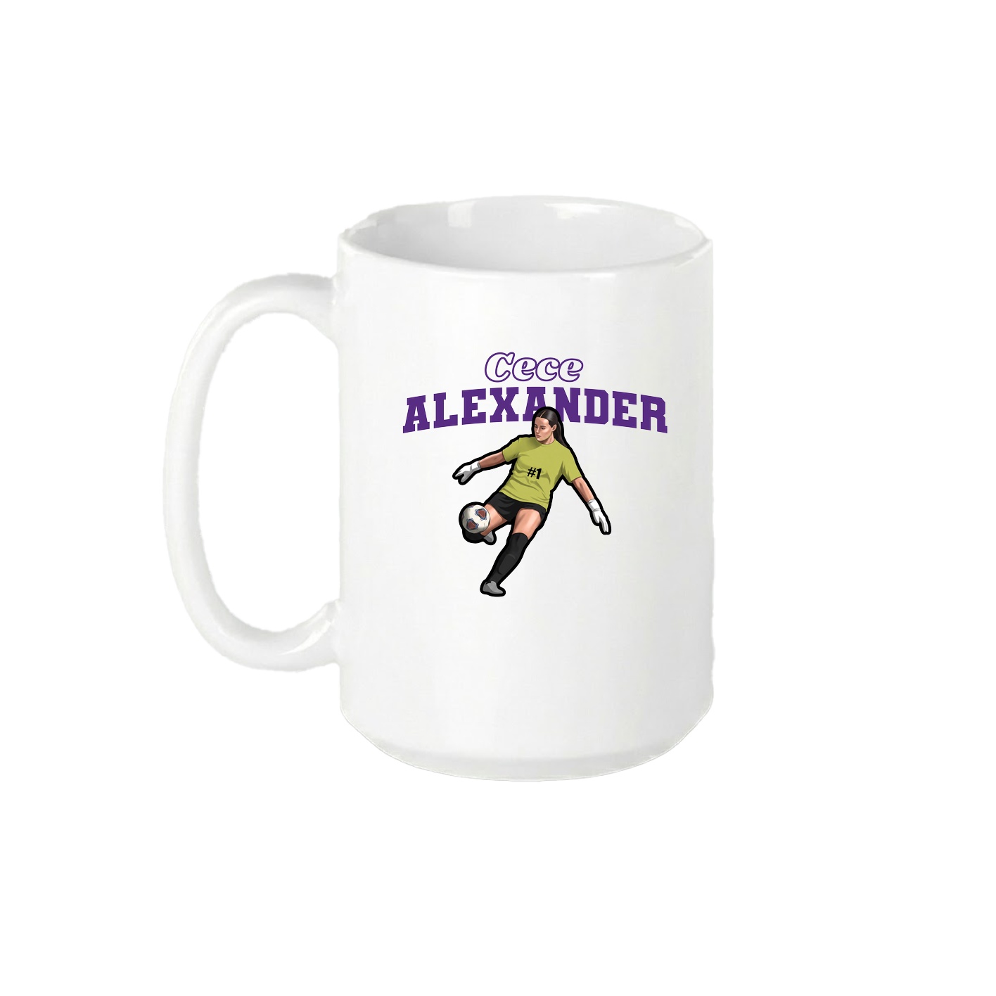 15oz Coffee Mug — Name Arch in White