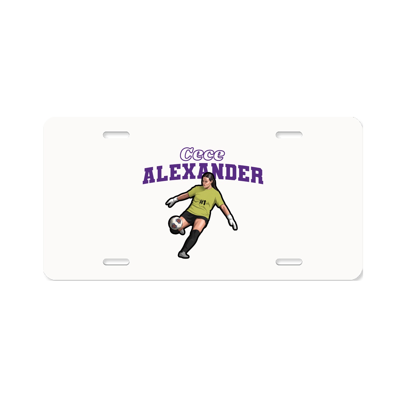 License Plate — Name Arch in Classic