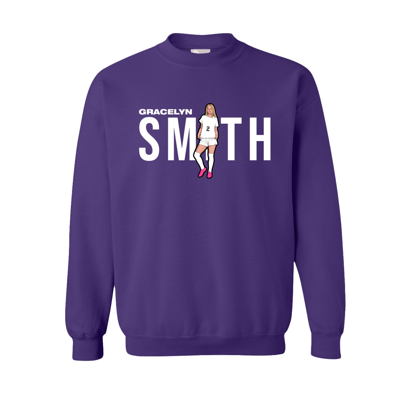 Fleece Crew — Player Name in Purple