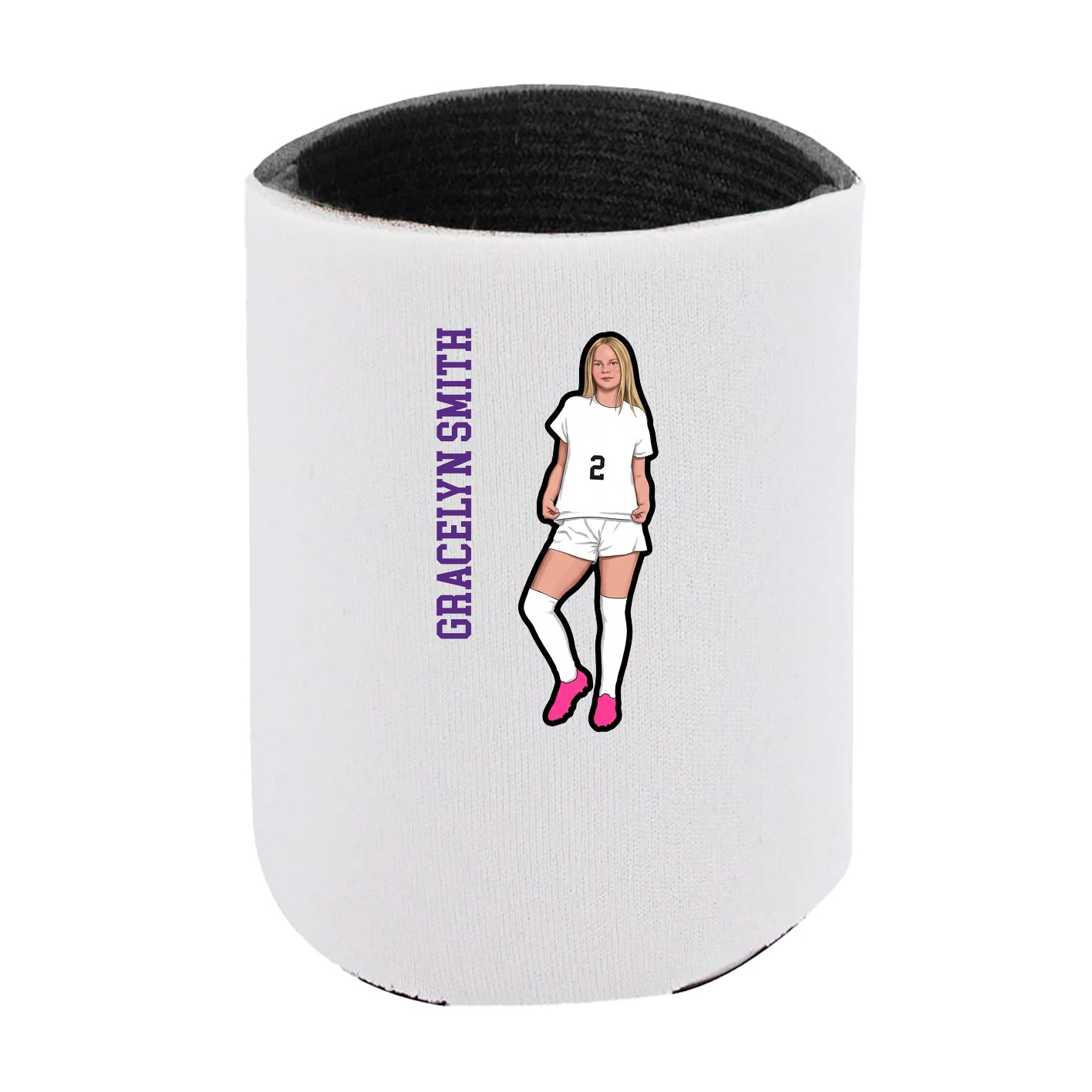 Can Holder — Name Vertical in White