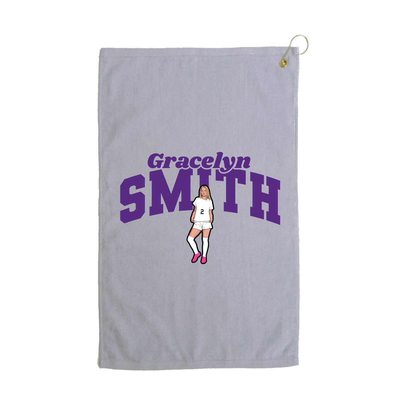 Golf Towel — Signature Arch in Grey
