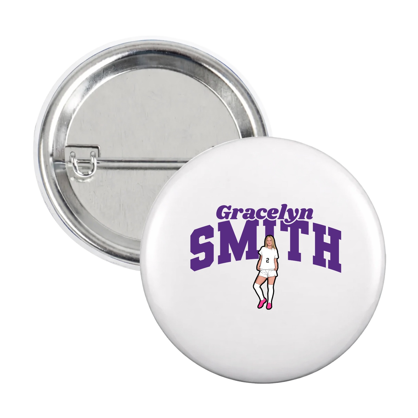Game Day Button — Signature Arch in White