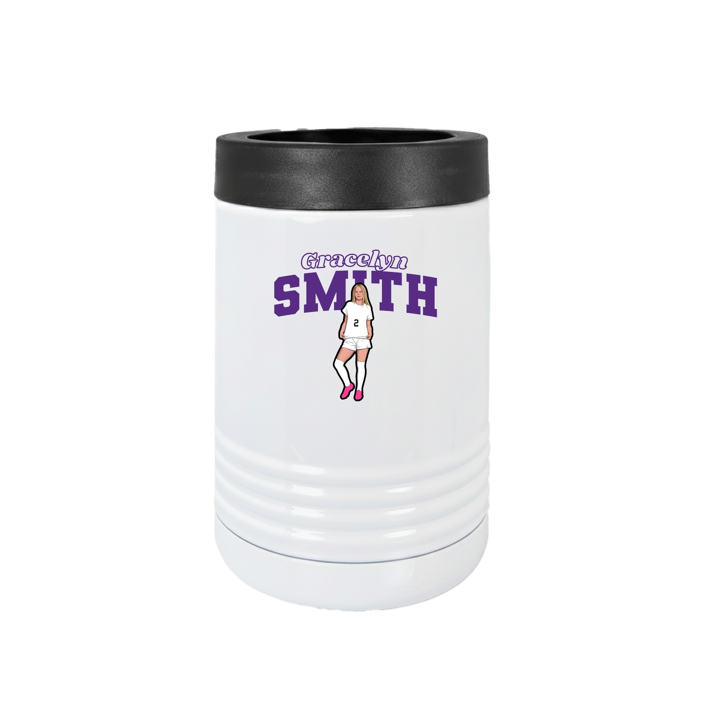 Beverage Holder — Name Arch in White
