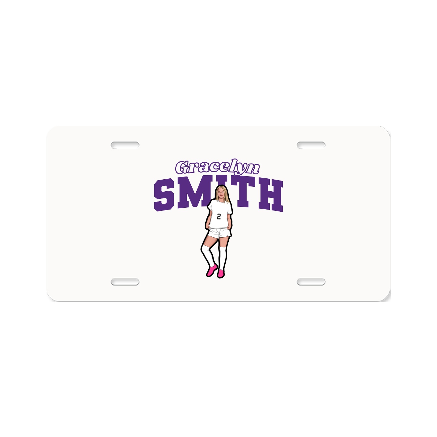 License Plate — Name Arch in Classic