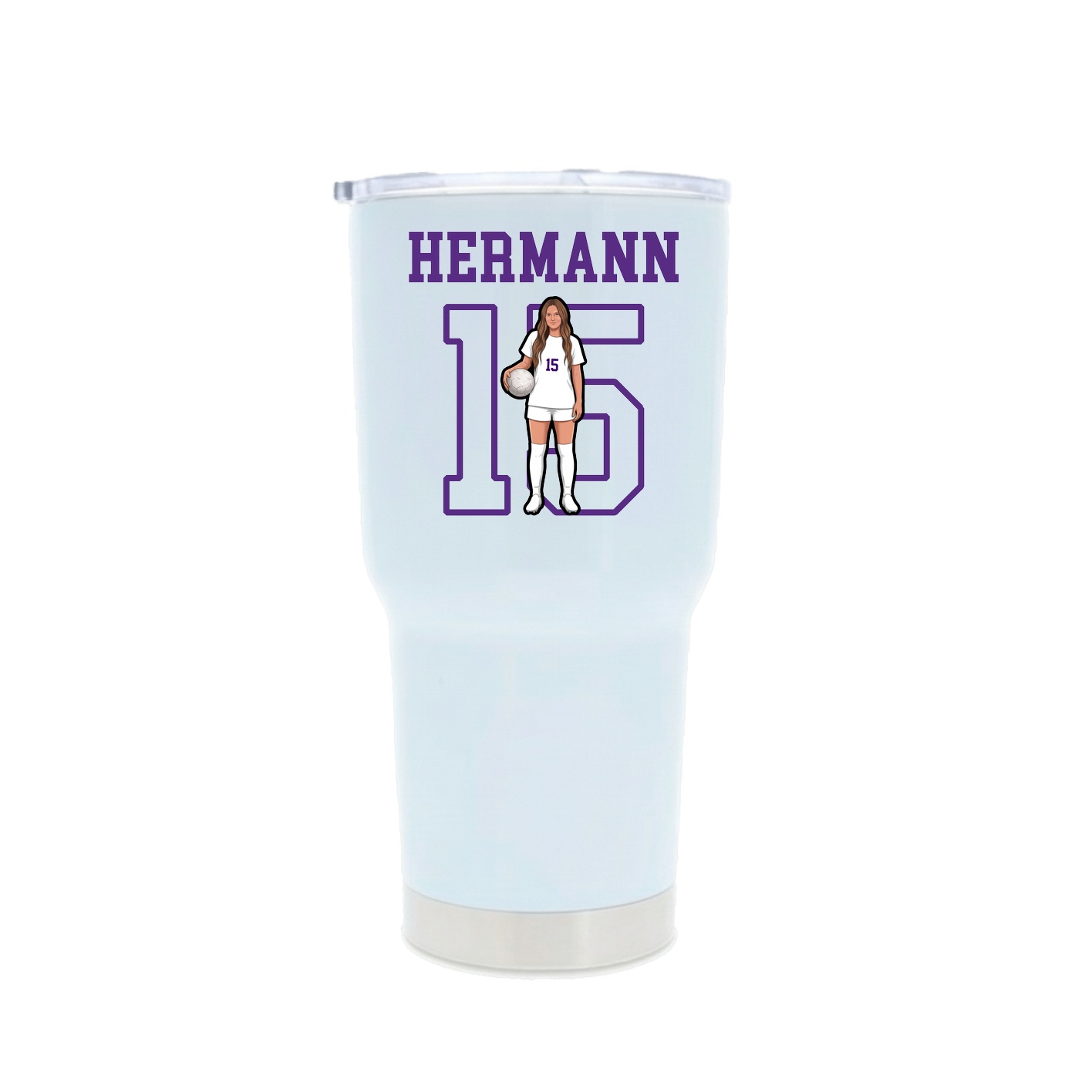 30oz Stainless Steel Tumbler — Shirsey in White