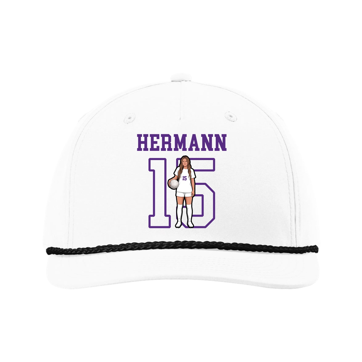 Five-Panel Classic Rope Cap — Shirsey in White