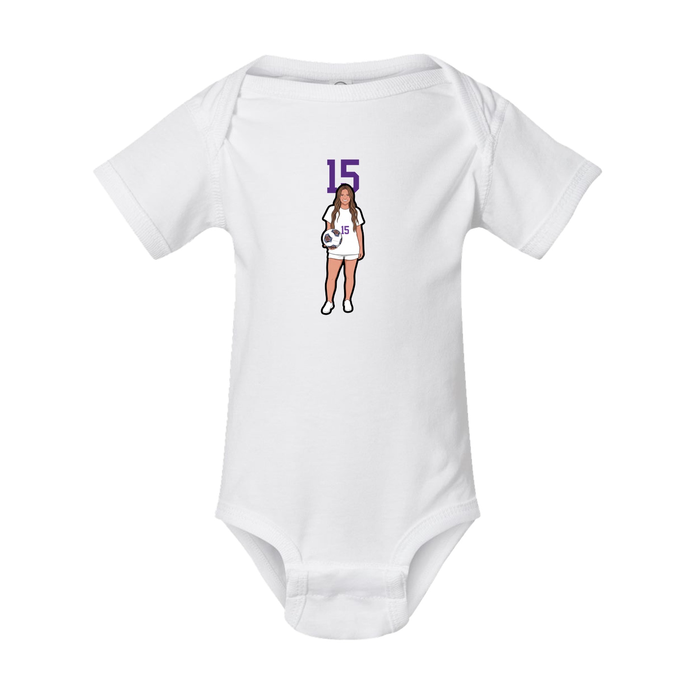 Baby Onesie — Number Top in White