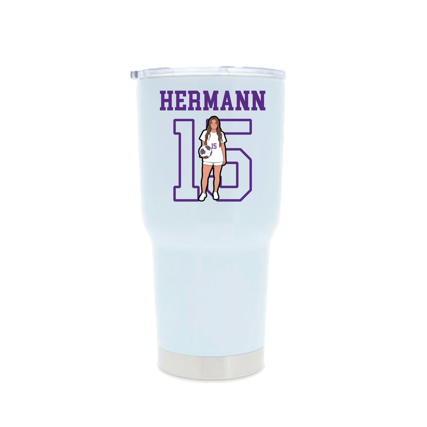 30oz Stainless Steel Tumbler — Shirsey in White