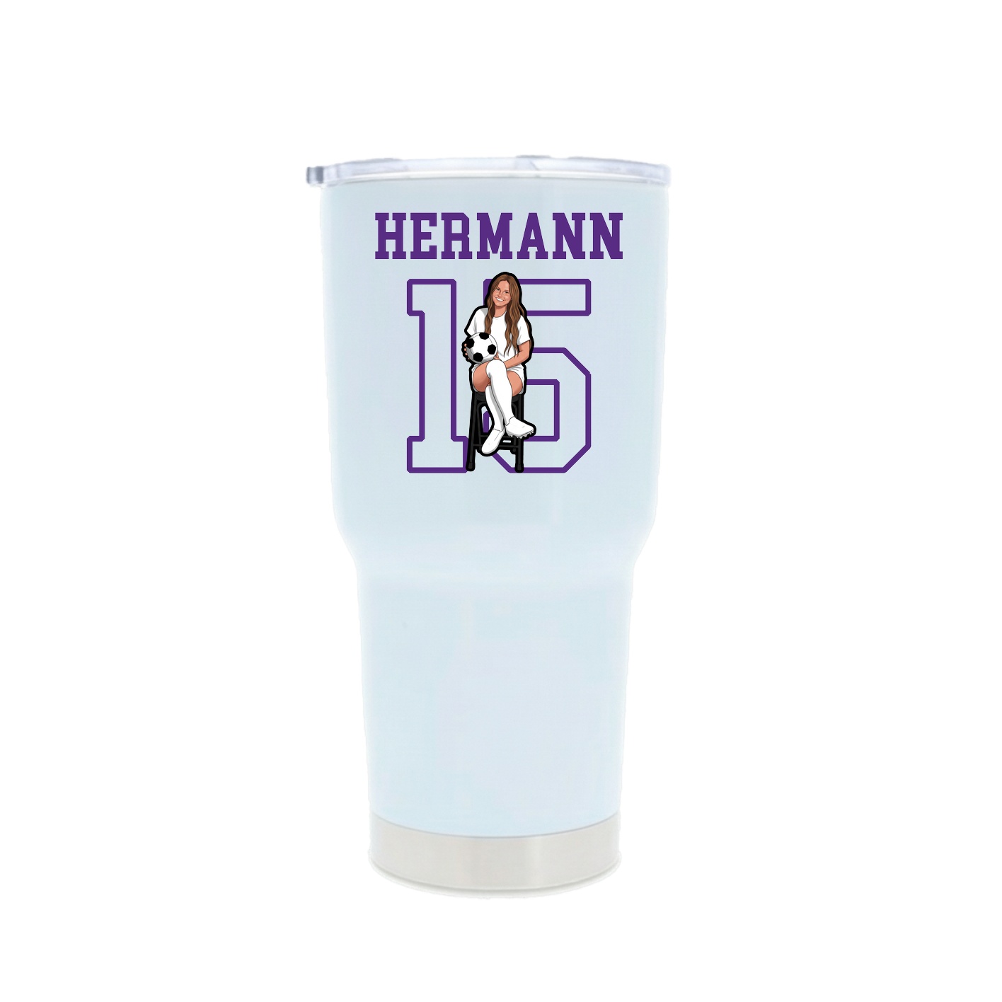 30oz Stainless Steel Tumbler — Shirsey in White