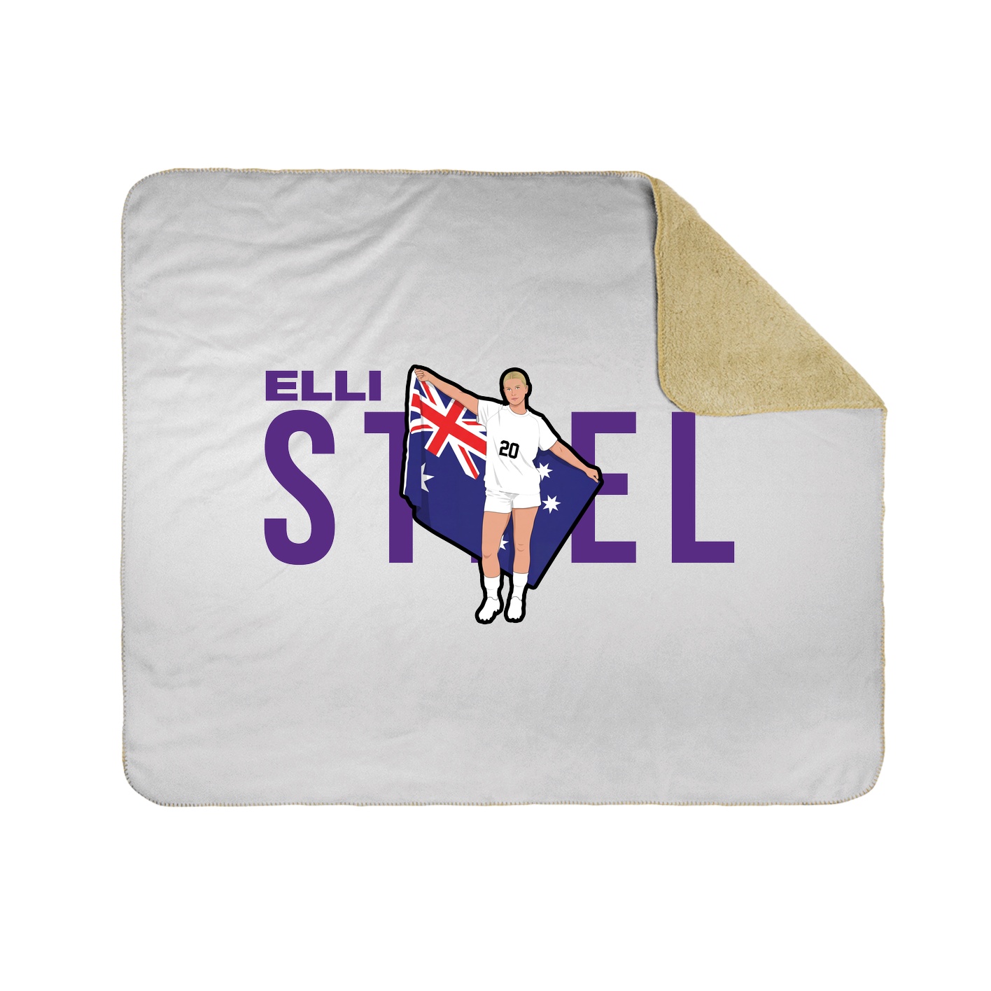 Throw Blanket — Player Name in White
