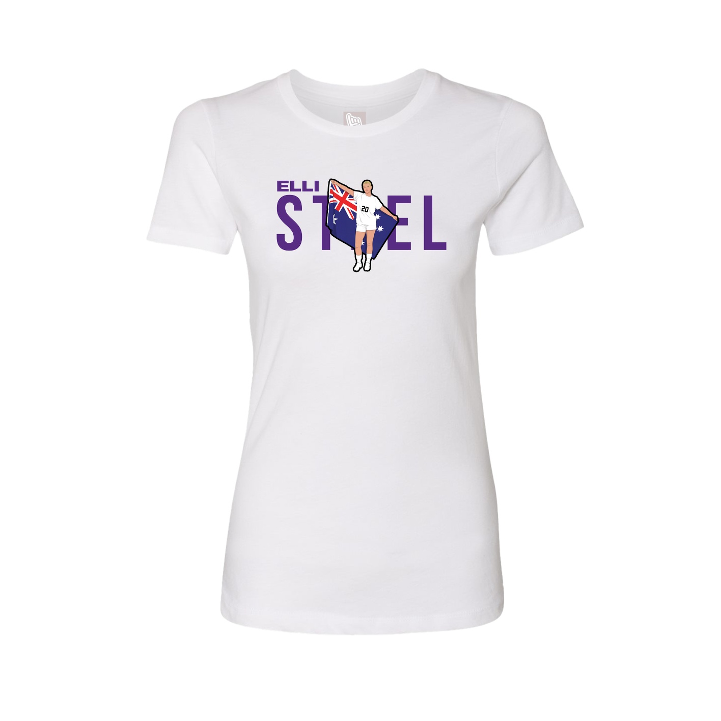 Fitted Women's Tee — Player Name in White