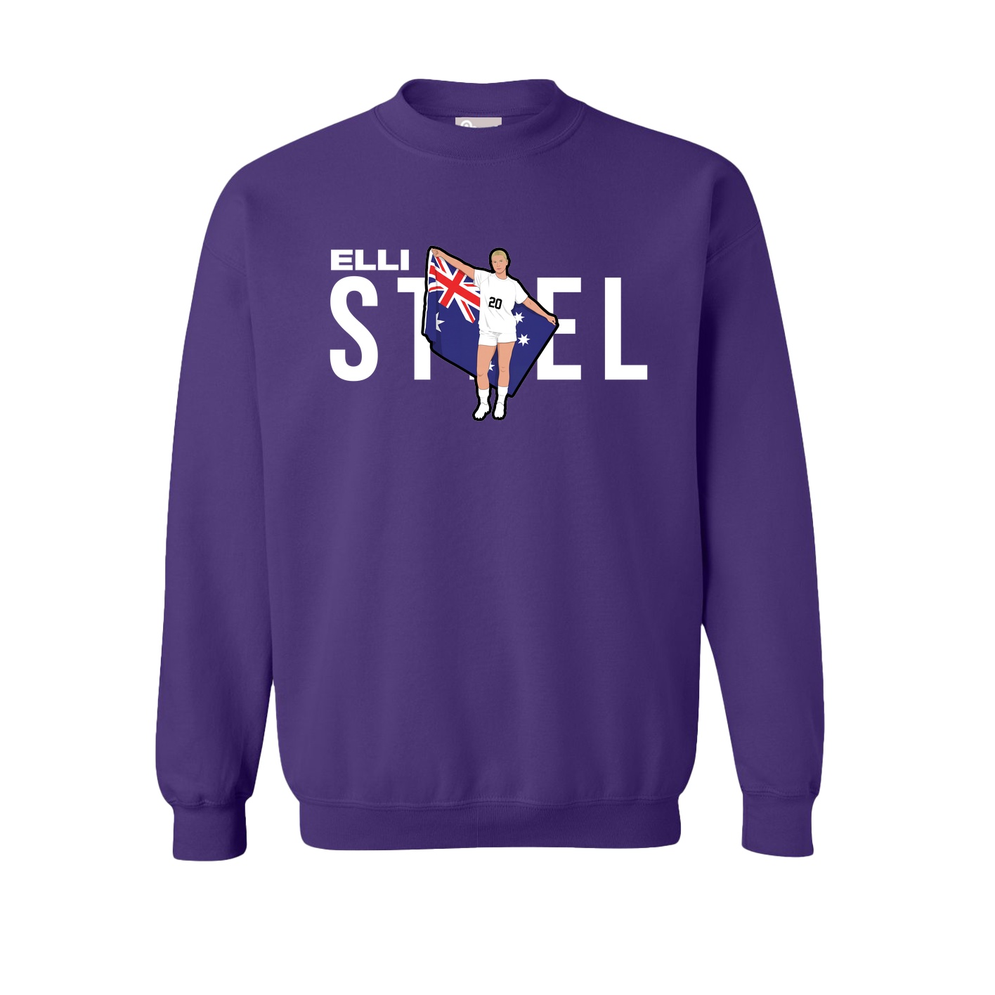Fleece Crew — Player Name in Purple