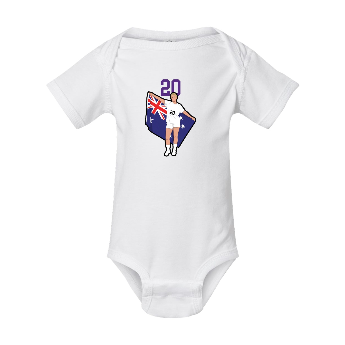 Baby Onesie — Number Top in White