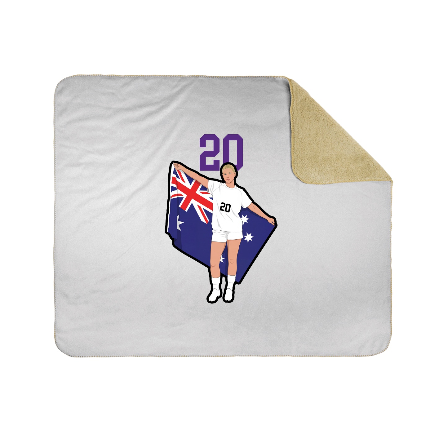 Throw Blanket — Number Top in White