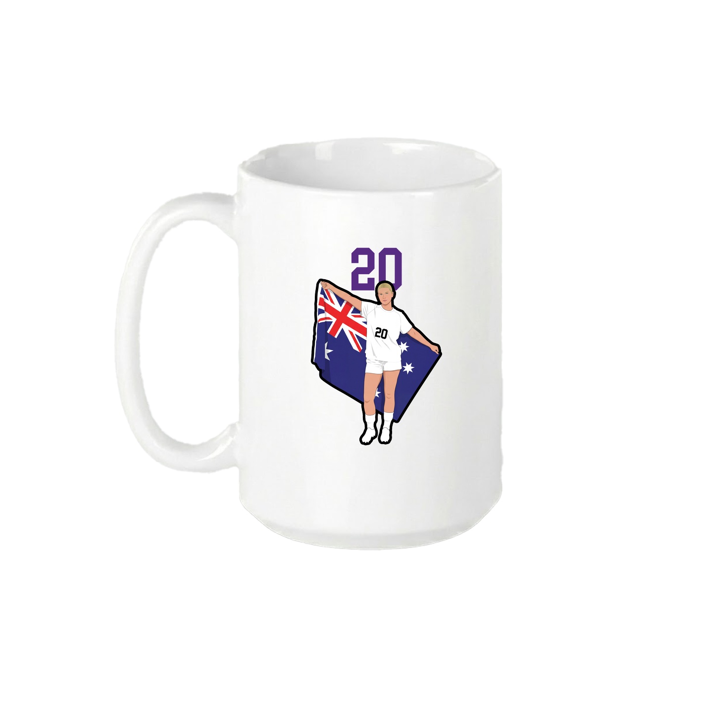 15oz Coffee Mug — Number Top in White