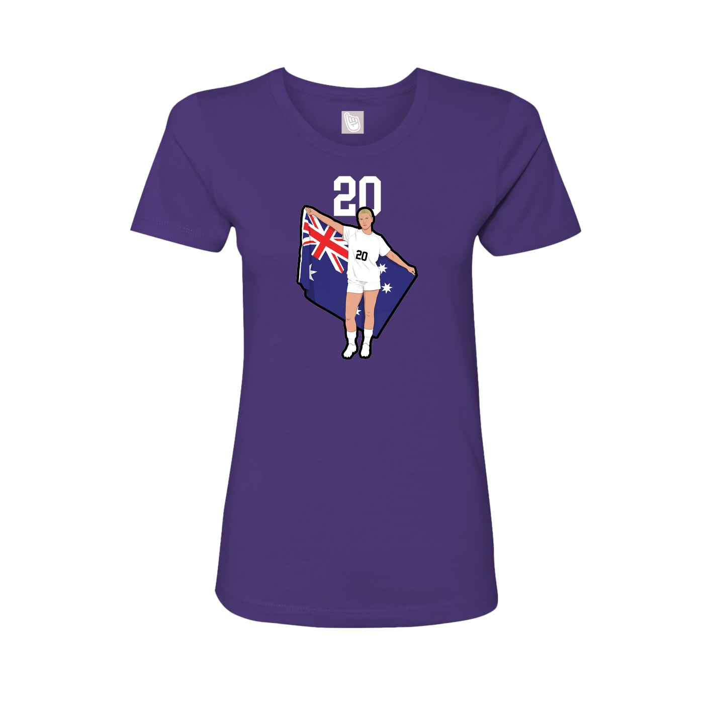 Fitted Women's Tee — Number Top in Purple