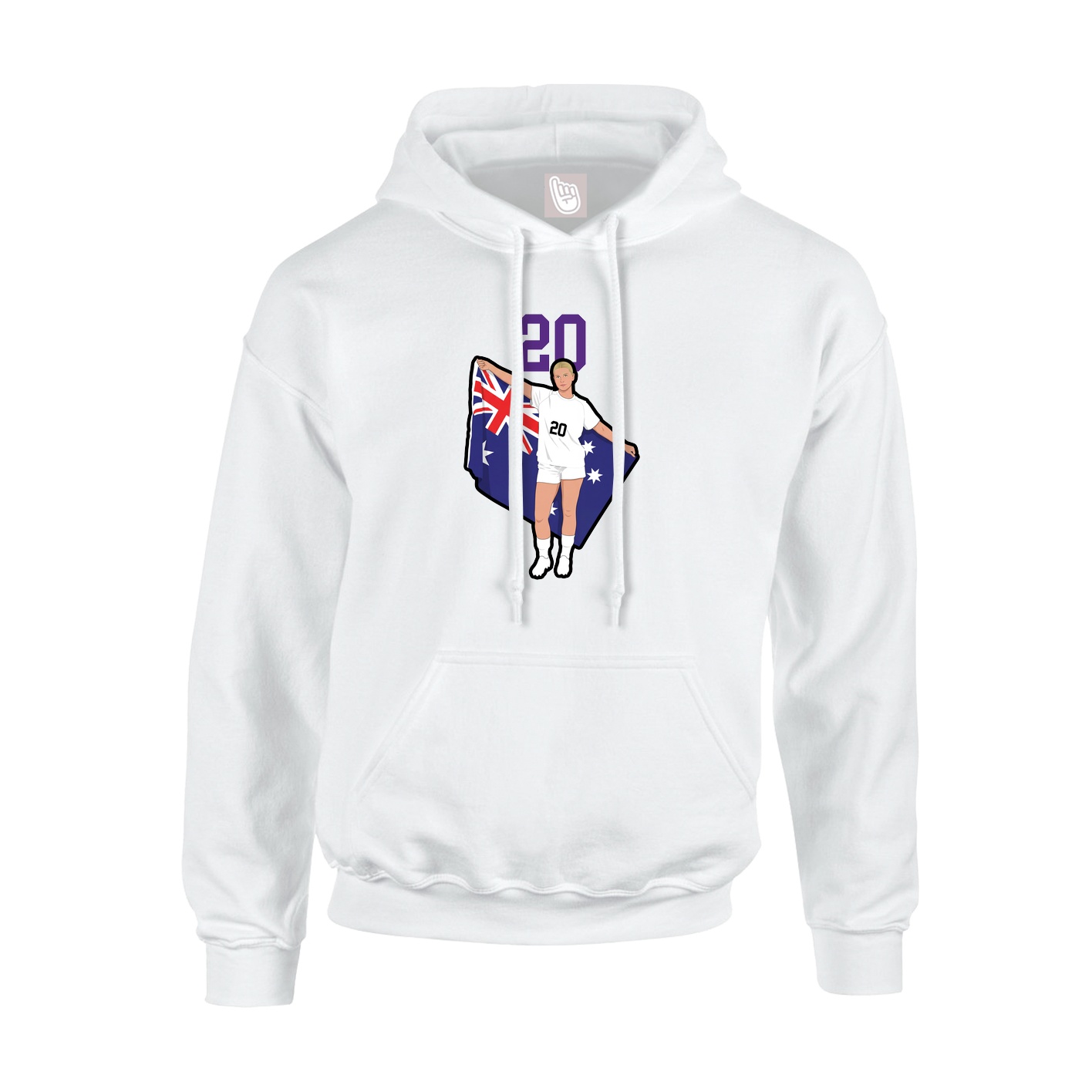 Hoodie — Number Top in White