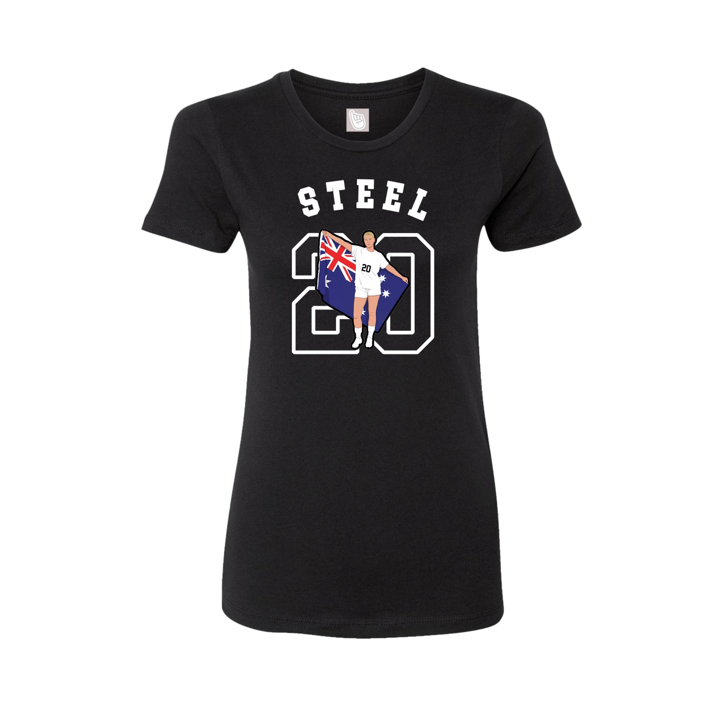 Fitted Women's Tee — Shirsey Arch in Black