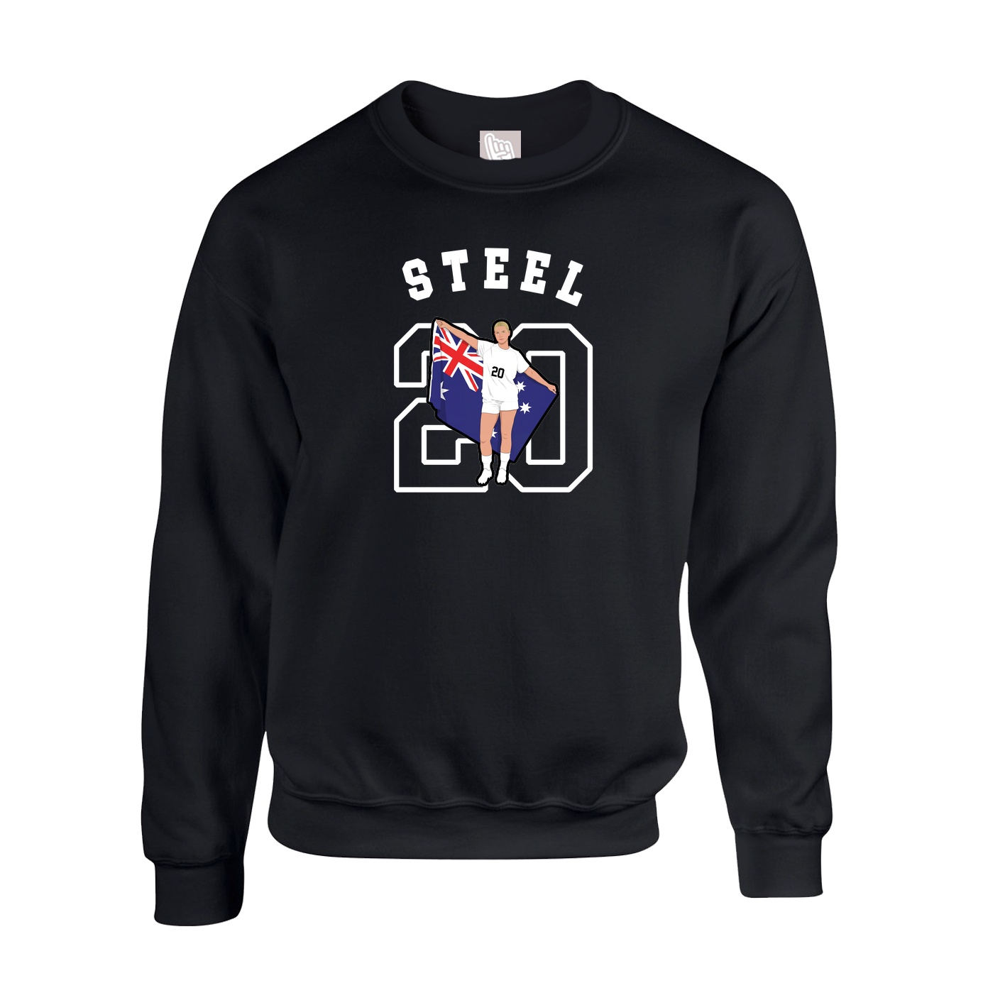 Fleece Crew — Shirsey Arch in Black