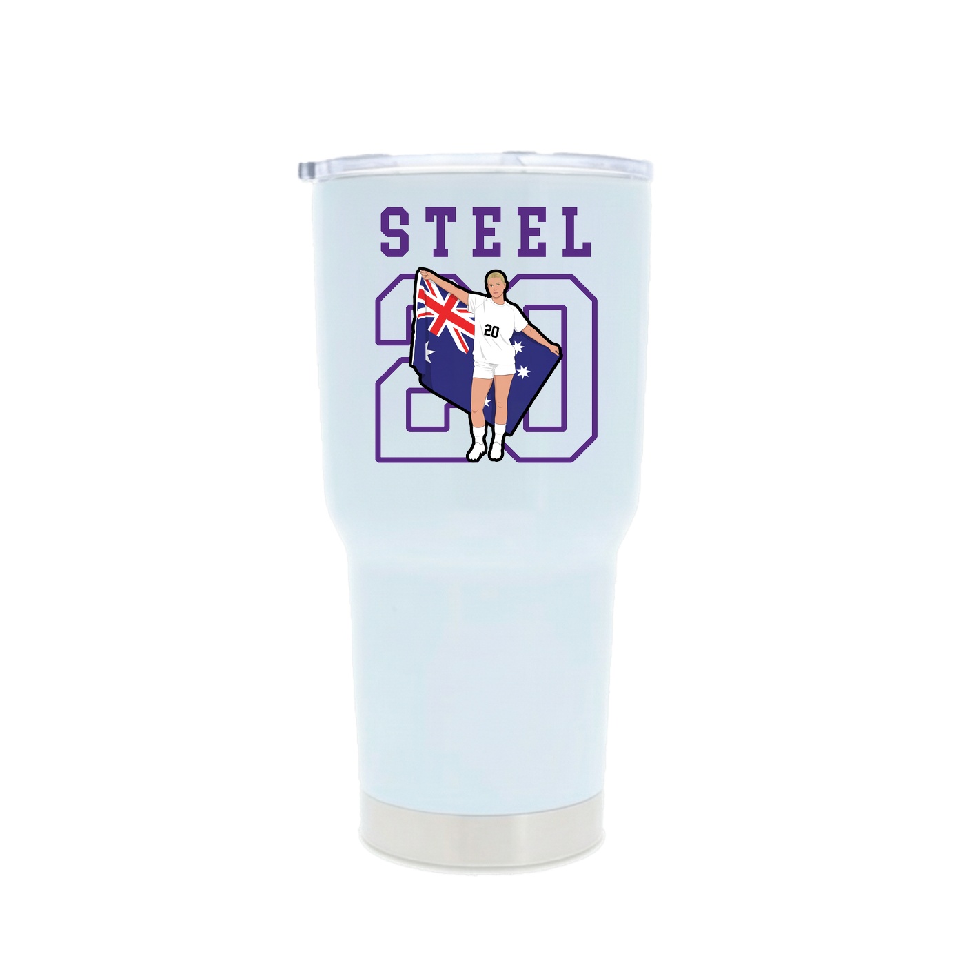 30oz Stainless Steel Tumbler — Shirsey in White