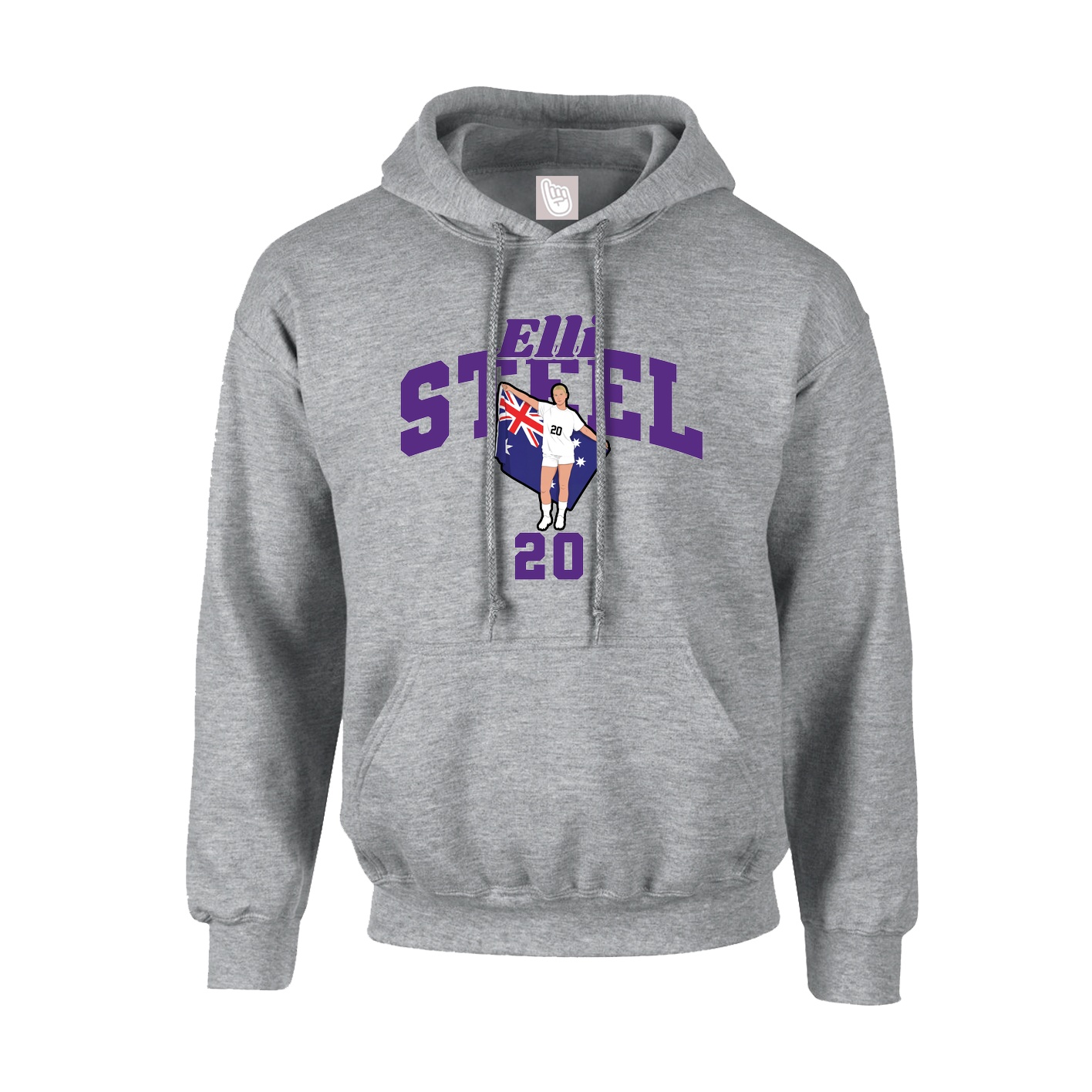 Youth Hoodie — Signature Arch in Grey