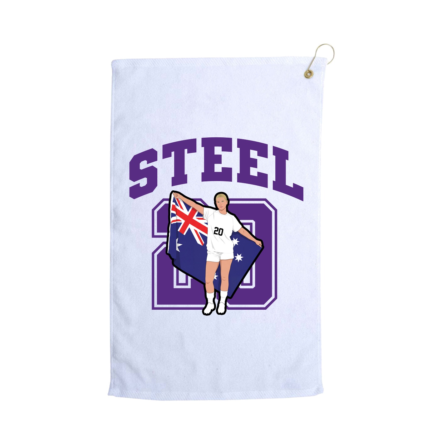 Golf Towel — Number in White