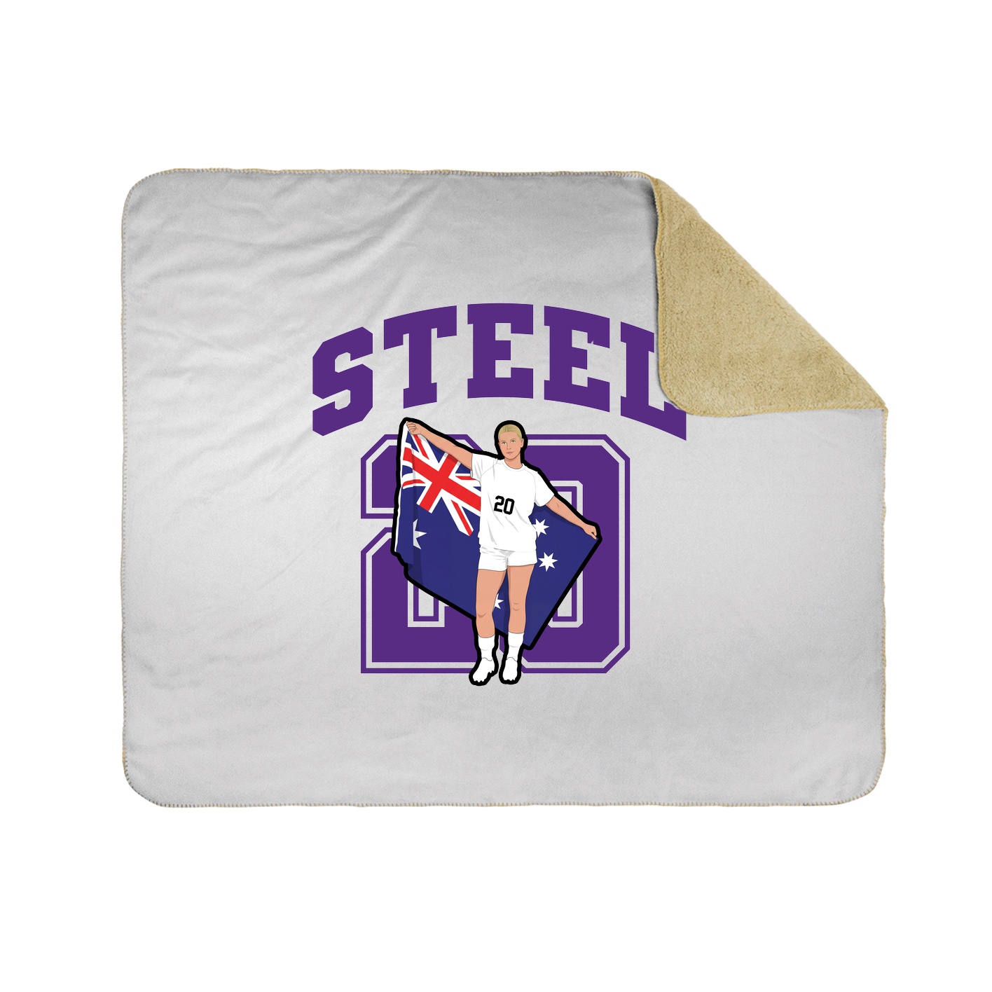 Throw Blanket — Number in White
