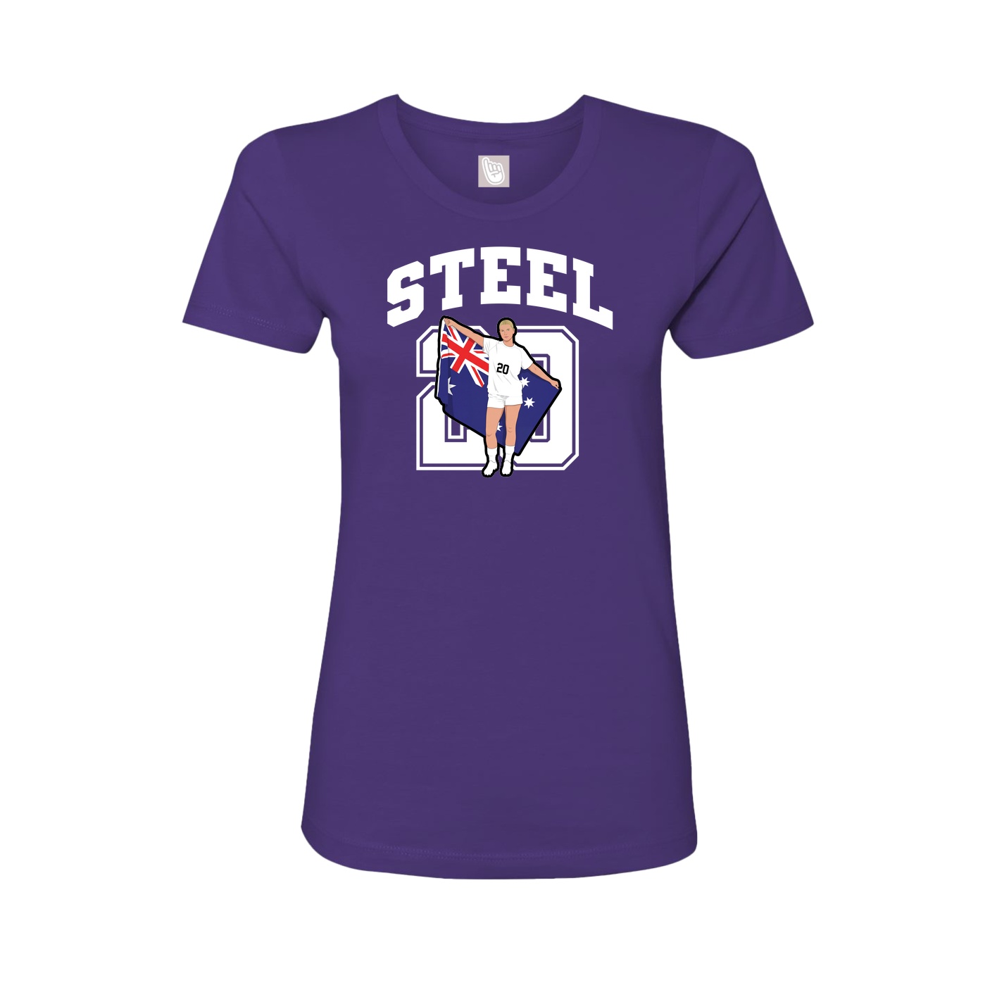 Fitted Women's Tee — Number in Purple