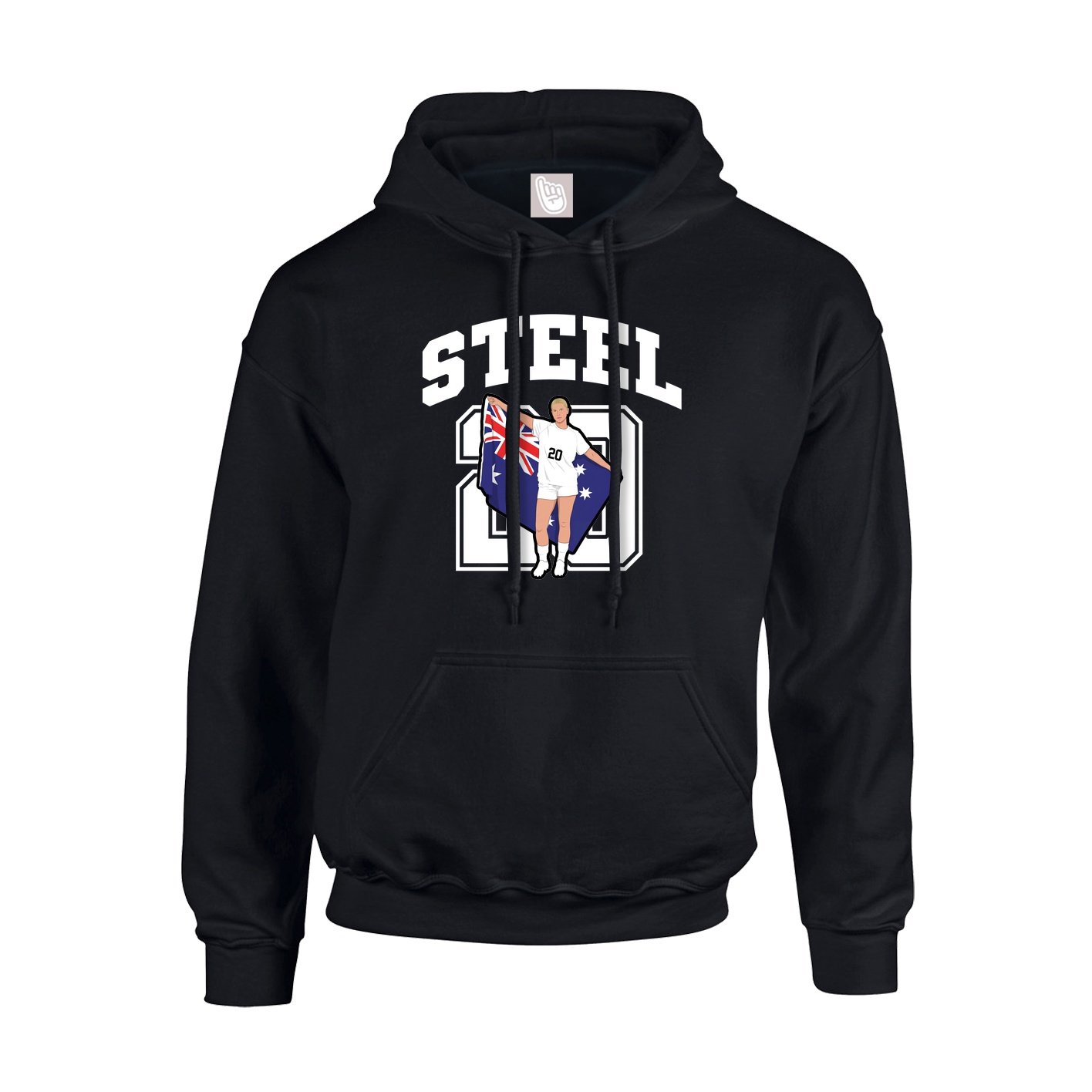 Youth Hoodie — Number in Black