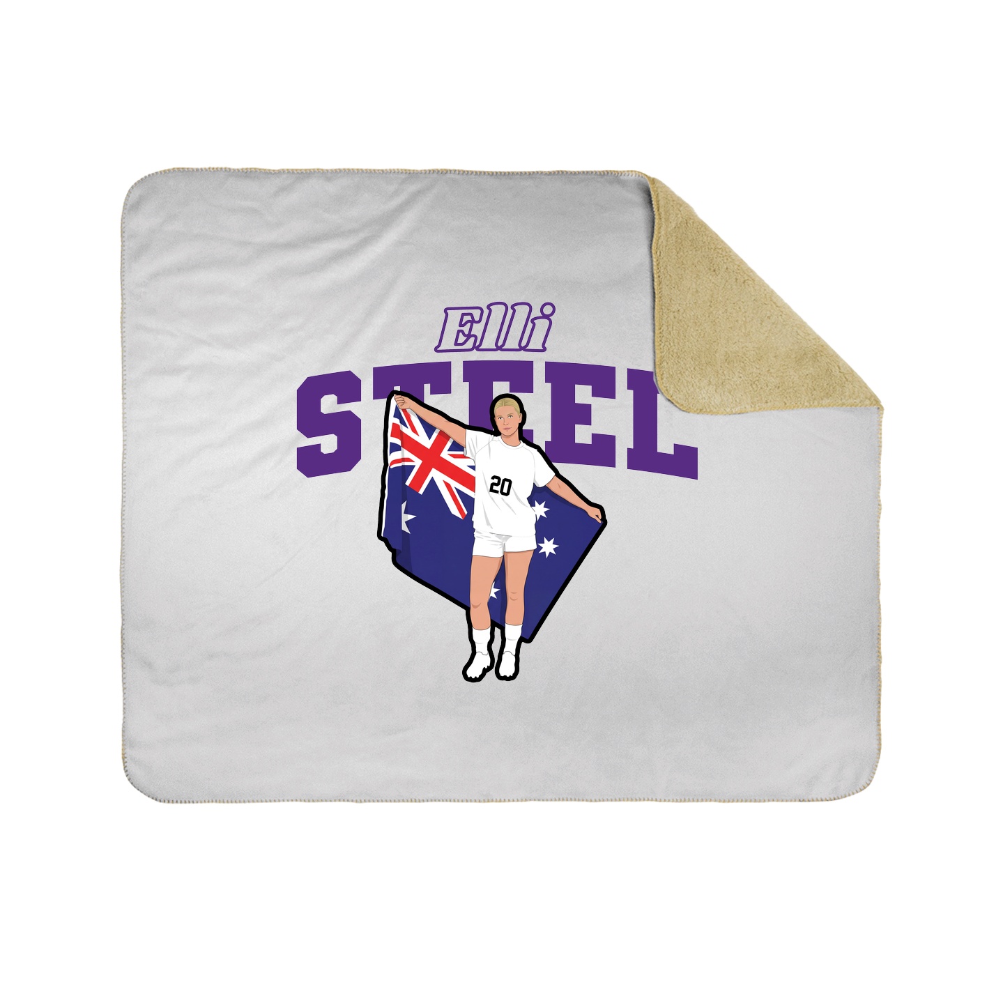 Throw Blanket — Name Arch in White